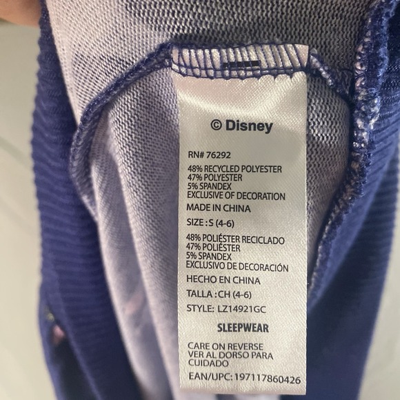 Disney‎ Pajama Top Shirt Nightgown Lilo & Stitch Long Sleeve Sz Small Women Soft - Picture 4 of 6